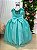 Vestido Infantil Longo Verde Tïffany Formatura - Imagem 3