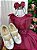 Vestido Infantil Longo Marsala Daminha - Imagem 3