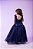 Vestido Infantil Longo Azul Petróleo - Imagem 5