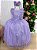 Vestido Infantil Longo Lilas Daminha - Imagem 2