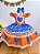 Fantasia Infantil Junino Laranja Colorido Luxo Festas - Imagem 2