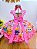 Vestido Infantil Junino Luxo Rosa Xadrez Bolofofos - Imagem 4