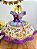 Vestido Infantil Junino Luxo Xadrez Lilás Fogueira Festa São João - Imagem 2