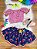 Conjunto Junino Rosa Xadrez Cropped Mini Saia Azul - Imagem 1
