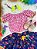 Conjunto Junino Rosa Xadrez Cropped Mini Saia Azul - Imagem 2