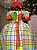 Vestido Junino Quadrilha Luxo Dois Corações Laranja - Imagem 9