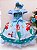 Vestido Infantil Ariel  Princesa Sereia Azul Strass Pérolas - Imagem 3