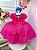 Vestido Infantil Pink e Azul Com Glitter Festas - Imagem 3