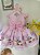Vestido Minnie Confeiteira Corações Busto Infantil Luxo Festa - Imagem 6