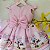 Vestido Minnie Confeiteira Corações Busto Infantil Luxo Festa - Imagem 2
