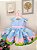 Vestido Galinha Pintadinha Azul Infantil Luxo Festa - Imagem 1
