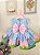 Vestido Galinha Pintadinha Azul Infantil Luxo Festa - Imagem 2