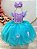 Vestido Infantil Ariel Apliques Fundo do Mar Sereia - Imagem 1