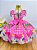 Vestido Infantil Junino Luxo Xadrez Rosa Festa São João - Imagem 5