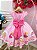 Vestido infantil Barbie Rosa Cinto de Pérolas e Strass - Imagem 6