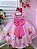 Vestido infantil Barbie Rosa Cinto de Pérolas e Strass - Imagem 4