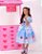 Vestido Stitch e Angel Junino Luxo Azul Bebe Marie - Imagem 7