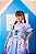 Vestido Stitch e Angel Junino Luxo Azul Bebe Marie - Imagem 8