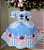 Vestido Stitch e Angel Junino Luxo Azul Bebe Marie - Imagem 2