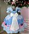 Vestido Stitch e Angel Junino Luxo Azul Bebe Marie - Imagem 4