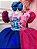 Vestido Infantil Stitch Angel Pink Azul Glitter Led Colorido - Imagem 2