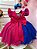 Vestido Infantil Stitch Angel Pink Azul Glitter Led Colorido - Imagem 3