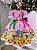 Vestido Junino Luxo Arraiá do Sorriso Rosa Infantil - Imagem 2