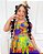 Vestido Junino Luxo Roxo e Laranja Arraia do Coração Roxo - Imagem 5