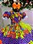 Vestido Junino Luxo Roxo e Laranja Arraia do Coração Roxo - Imagem 7