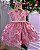 Vestido Jardim Encantado Realeza Luxo Rose - Imagem 1
