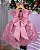 Vestido Jardim Encantado Realeza Luxo Rose - Imagem 3
