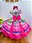 Vestido Infantil Junino Festa São João Luxo Xadrez Colorido - Imagem 3