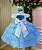Vestido Jardim das Borboletas Azul Bebe - Imagem 3
