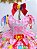 Vestido Infantil Junino Festa São João Rosa Xadrez Girassol - Imagem 3