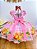 Vestido Infantil Junino Festa São João Rosa Xadrez Girassol - Imagem 4