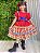 Vestido Junino Arraiá Vermelho e Saia Babados Coloridos - Imagem 10