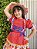 Vestido Junino Arraiá Vermelho e Saia Babados Coloridos - Imagem 12