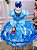 Vestido Infantil Frozen Azul Temático - Imagem 3
