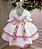 Vestido Junino Luxo Noiva/Noivinha Lacinhos Branco - Imagem 3