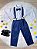 Conjunto Social Camisa Calça Gravata e Susp. Azul Marinho - Imagem 1
