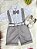 Conjunto Social Camisa Branca e Short Susp. Gravata Cinza - Imagem 6