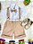 Conjunto Social Camisa Branca e Short Susp. Gravata Caqui - Imagem 4