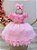 Vestido Infantil Rosa Borboletas e Strass no Busto Luxo - Imagem 1