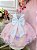 Vestido Infantil Branco Busto Plissado Jardim das Borboletas - Imagem 3