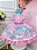 Vestido Infantil Jardim das Borboletas Rosa Festas Luxo - Imagem 1