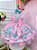 Vestido Infantil Jardim das Borboletas Rosa Festas Luxo - Imagem 3