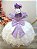 Vestido Infantil Lilás Jardim Encantado Saia Babados - Imagem 3