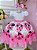 Vestido Infantil Minnie Rosa Bolinhas Pérolas Tiára - Imagem 1