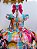 Vestido Infantil Junino Luxo Xadrez Colorido Festa São João - Imagem 2