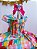 Vestido Infantil Junino Luxo Xadrez Colorido Festa São João - Imagem 9